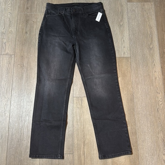 NWT! Banana Republic Black High-Rise Straight Organic Cotton Jean -Size 31 🔹 - Picture 8 of 10